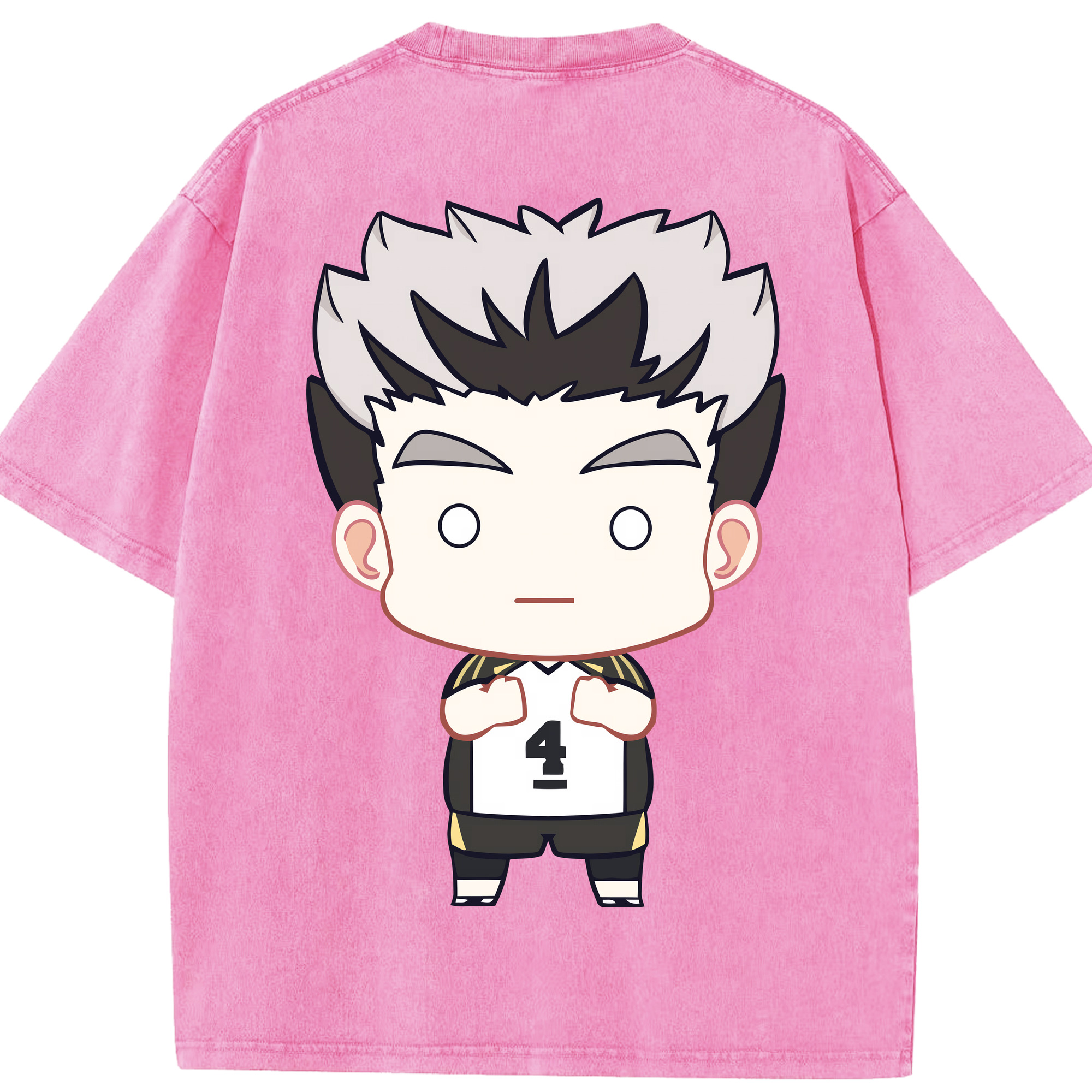 （画像用） ハイキュー!! Haikyu!! 綿100% ヴィンテージ風 半袖Tシャツ（背面プリント）